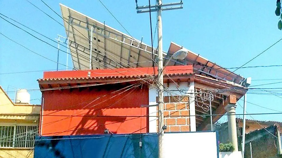 tienda con paneles solares